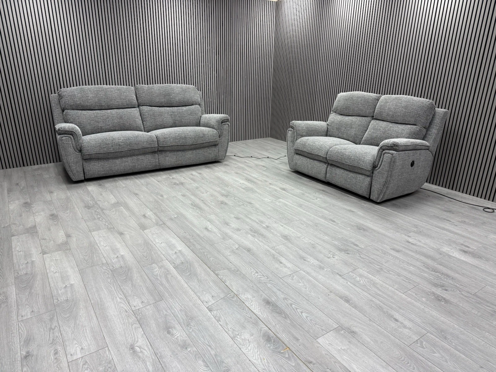 SCS ASHTON 3+2 SEATER SOFA SET FABRIC ELECTRIC RECLINER RRP £1999.99