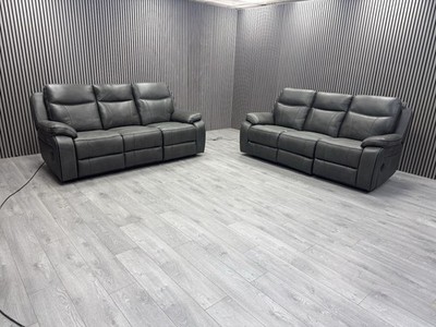 VINSON 3+3 SEATER SOFA SET ELECTRIC RECLINER/HEADREST BLUETOOTH USB RRP £3999
