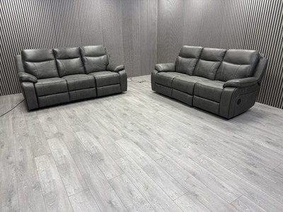 VINSON 3+3 SEATER SOFA SET ELECTRIC RECLINER/HEADREST BLUETOOTH USB RRP £3999