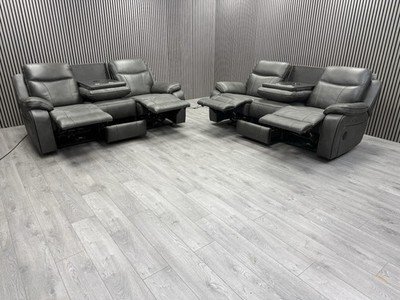 VINSON 3+3 SEATER SOFA SET ELECTRIC RECLINER/HEADREST BLUETOOTH USB RRP £3999