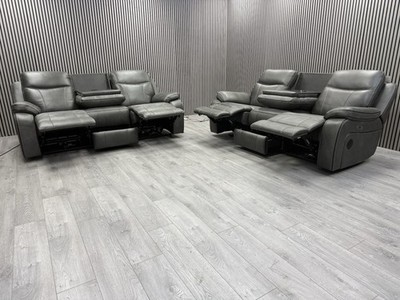 VINSON 3+3 SEATER SOFA SET ELECTRIC RECLINER/HEADREST BLUETOOTH USB RRP £3999