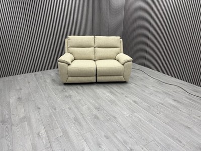 SCS PEYTON 2 SEATER SOFA SET ELECTRIC RECLINER USB IN FABRIC BEIGE RRP £1199