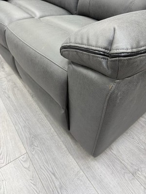 DFS 3+2+1 SEATER SOFA SET ELECTRIC RECLINER USB + USB-C GREY FABRIC