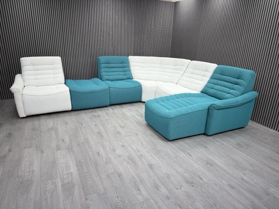 DFS CORNER SOFA ELECTRIC RECLINER USB+C SLEEK SPORTY FABRIC CHAISE RRP £2499.99