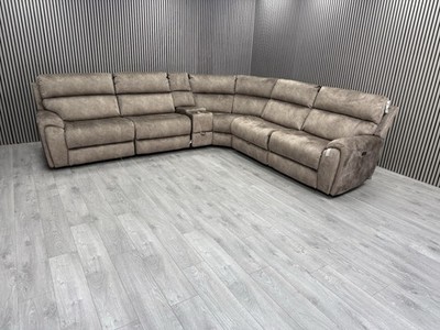 DFS CORNER SOFA ELECTRIC RECLINER CUP HOLDERS READING LIGHT STORAGE TRUFFLE