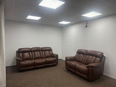 DFS BRAVADO 3+2 SEATER SOFA SET ELECTRIC RECLINER HEADREST LEATHER USB/C TABLE
