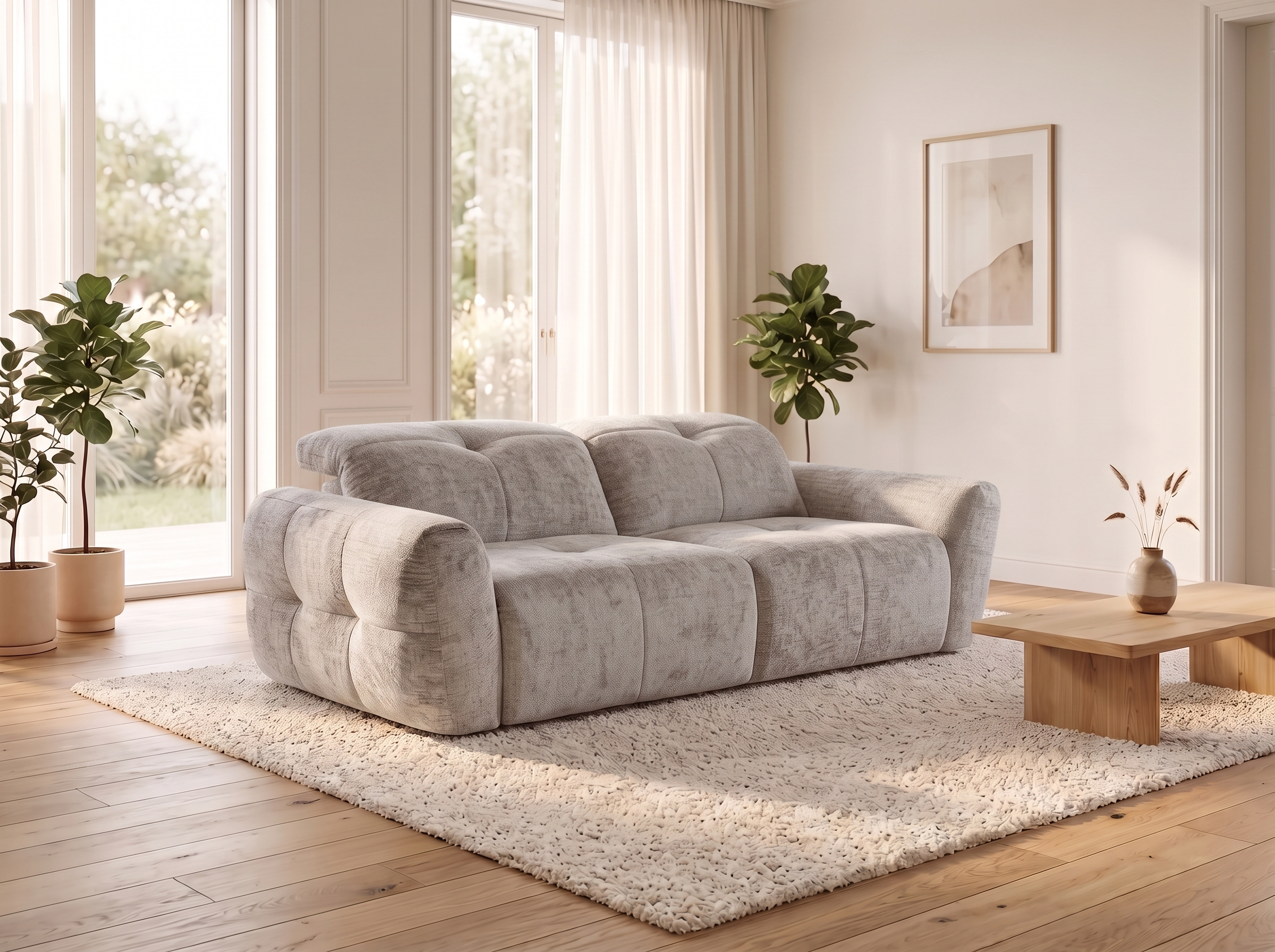 Faringdon Electric Recliner Beige 3 Seater