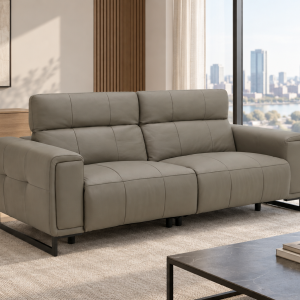 Richmond Electric Recliner Sofa Grey 3 Seater