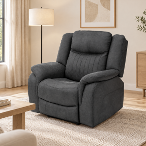 Leon Electric Recliner Sofa Black Armchair